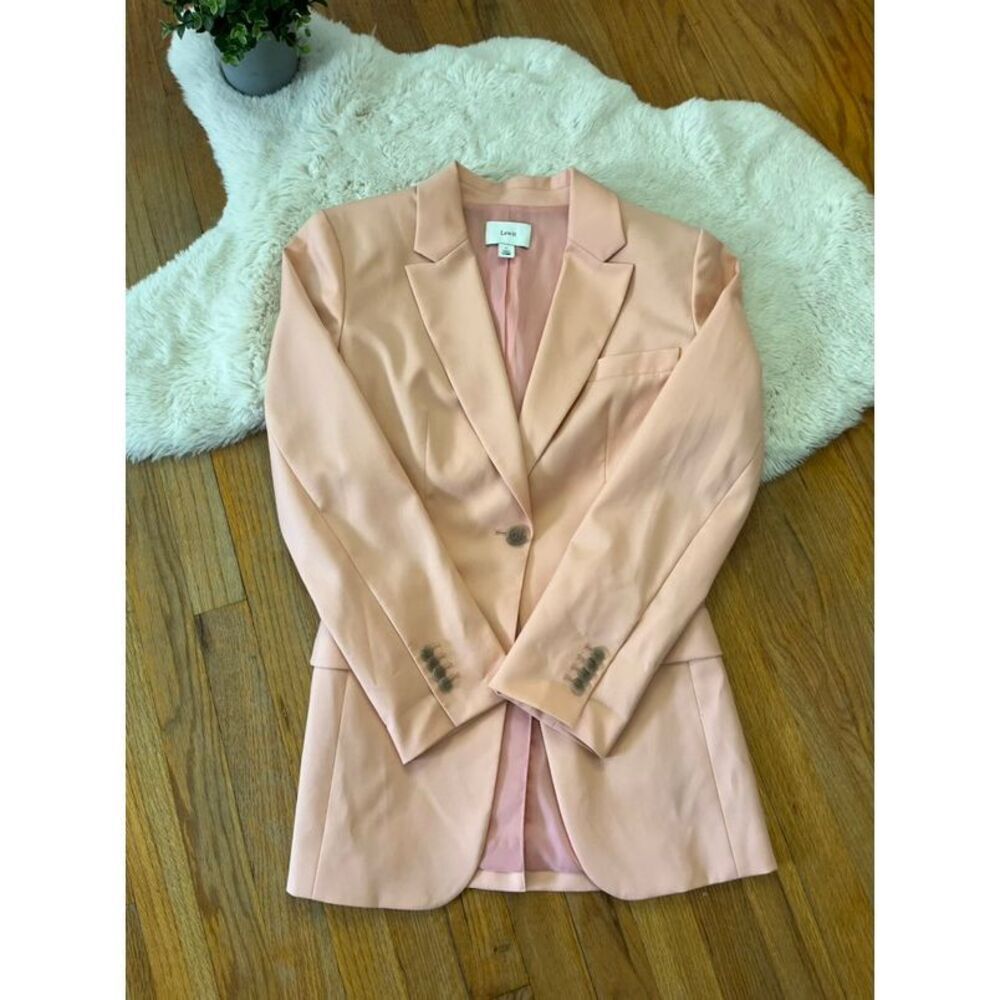 Lewit Sculpted Blazer Peachy Pink Size 10 - Picture 3 of 7